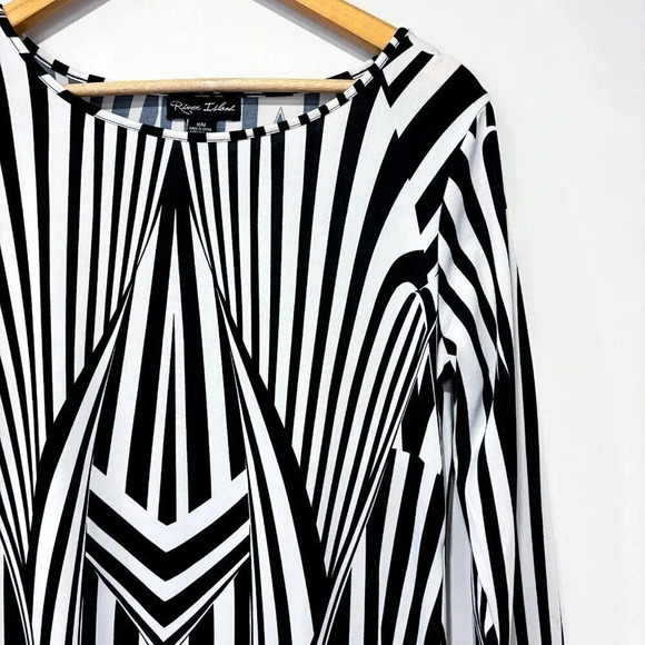 RIVER ISLAND Black & white fitted  dress - Picture 5 of 8